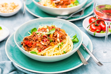  Traditional Italian spahgetti Bolognaise