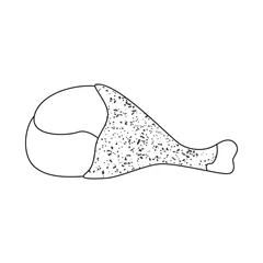 Gordijnen Vector design of leg and chicken logo. Collection of leg and skin stock vector illustration. © pandavector