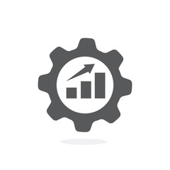 Productivity flat icon on white background