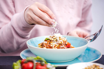  Traditional Italian spahgetti Bolognaise