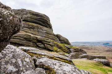 Dartmoor, Devon, Felsen, Klettern, Heidelandschaft, Moor, Wanderweg, Frühling, Südengland