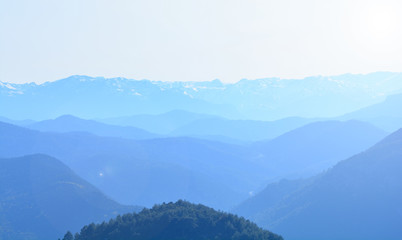 Mountain range in the morning