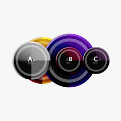 Colorful glossy circles background