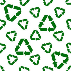 Recycle Icon Sign Seamless Pattern
