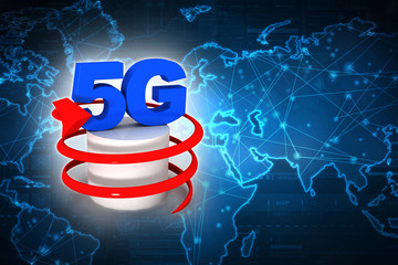 3d rendering 5G Network 5G Connection
