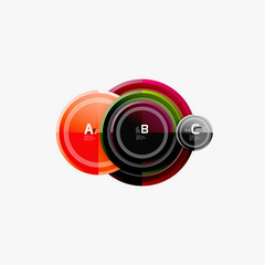 Abstract round geometric shapes, modern circles background