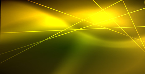 Neon glowing wave, magic energy and light motion background