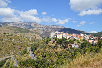 Fototapeta na wymiar The town of Saint Nicola Arcella in the Calabria region