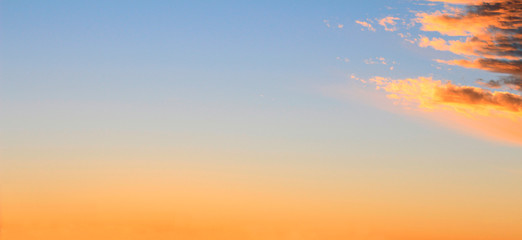 Dramatic sunset sky and beautiful clouds