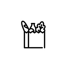Vector Grocery Food Bag Icon
