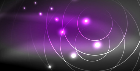 Glowing shiny neon colors with abstract lines, modern background