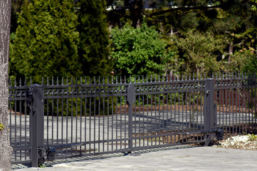 Gartenzaun in Grau