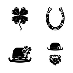 Saint Patrick’s Day glyph icons set