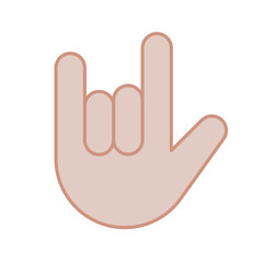 Love you hand gesture color icon