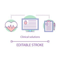 Clinical solutions concept icon