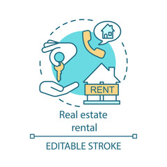 Real estate rental concept icon