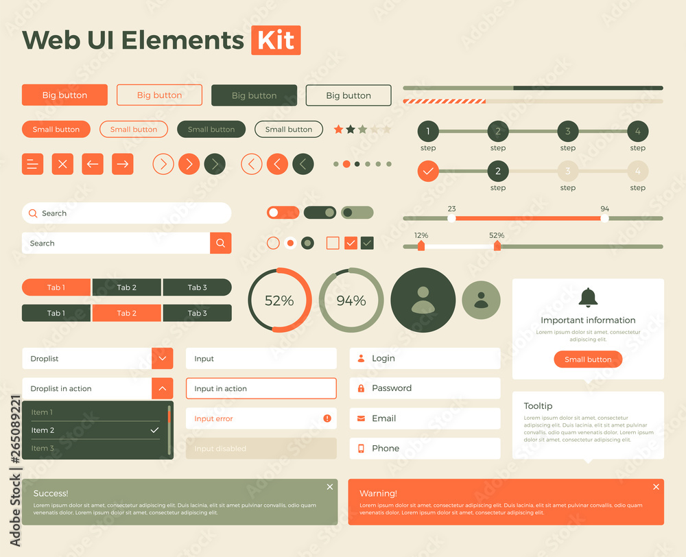 Wall mural web-ui-elements-kit copy