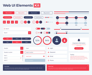 web-ui-elements-kit copy - obrazy, fototapety, plakaty
