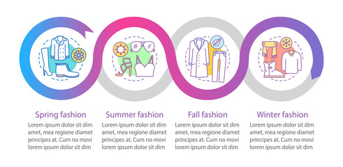 Fashion collections vector infographic template