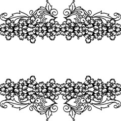 Vector illustration wreath frame for greeting card