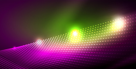 Shiny neon space background