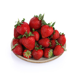 Strawberries on plate 