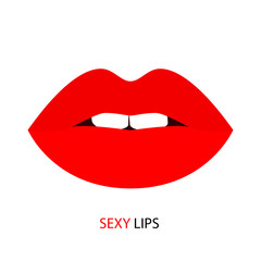 Red womans lips
