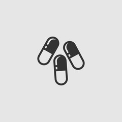 Simple Pills or Medicine Vector Icon