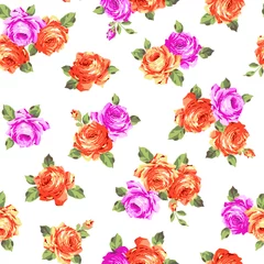 Raamstickers Bloemen Patroonillustratie van een mooie roos