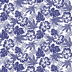 Hibiscus flower pattern illustration