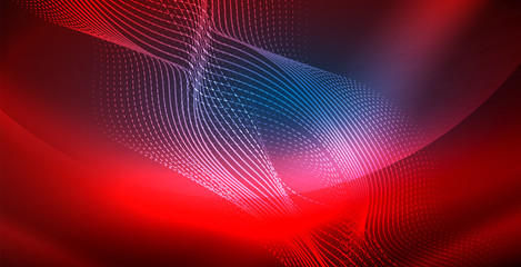 Obraz premium Neon wave background