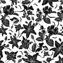 Hand drawn seamless pattern