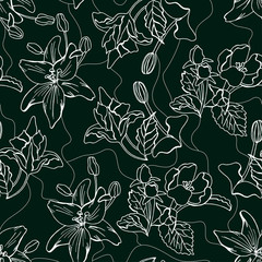 Hand drawn seamless pattern