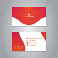 fresh business card with dynamic fluid shapes composition.