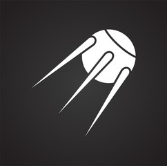 Satellite icon on background for graphic and web design. Simple vector sign. Internet concept symbol for website button or mobile app.