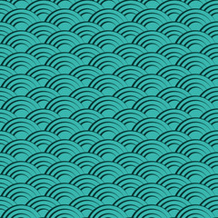 Oriental waves Japanese pattern design