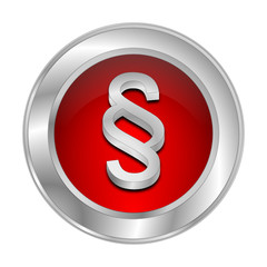 Law paragraph button - 3D illustration