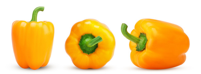 Set yellow bell pepper