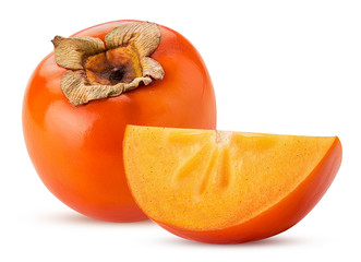 Persimmon fruit and quarter