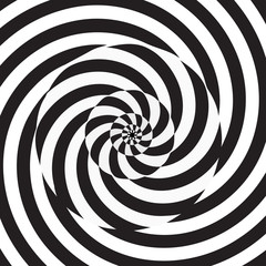 Circular spiral black and white background