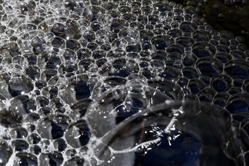 water bubbles on the water surface