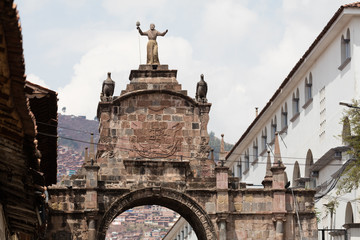 Fototapeta na wymiar Street scene of Cusco