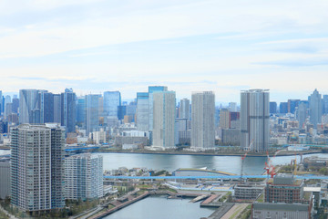 Fototapeta na wymiar Toyosu Cityscape, Tokyo