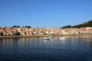 Naklejka na ściany i meble fishing village of La Guardia, Pontevedra province, Galicia, Spain