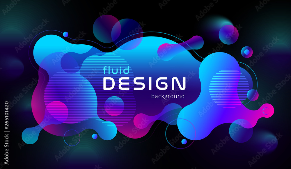Canvas Prints colorful geometric background design. fluid shapes composition with trendy gradients. eps10 vector.