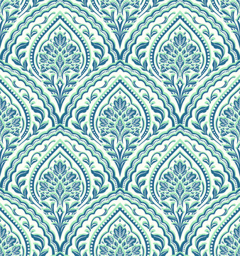 Vector Classic Damask Seamless Pattern 