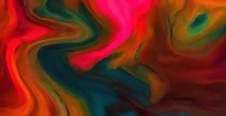 Abstract marble psychedelic background. Elegant, bright and fresh conceptual texture. Liquid in water swirl pattern. Oil backdrop in warm colors. Graphic painting beautiful design template. Watercolor