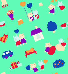 Cute Animal Illustration Pattern