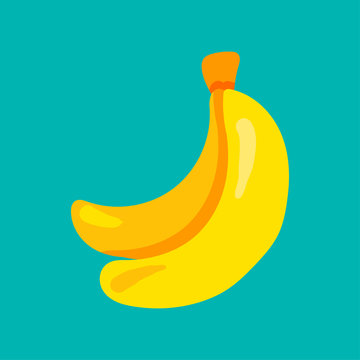 Banana fruit flat vector illustration