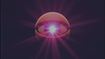 Obraz premium retro VHS TV eye with light rays background illustration New quality universal vintage colorful joyful nice cool 4k stock image